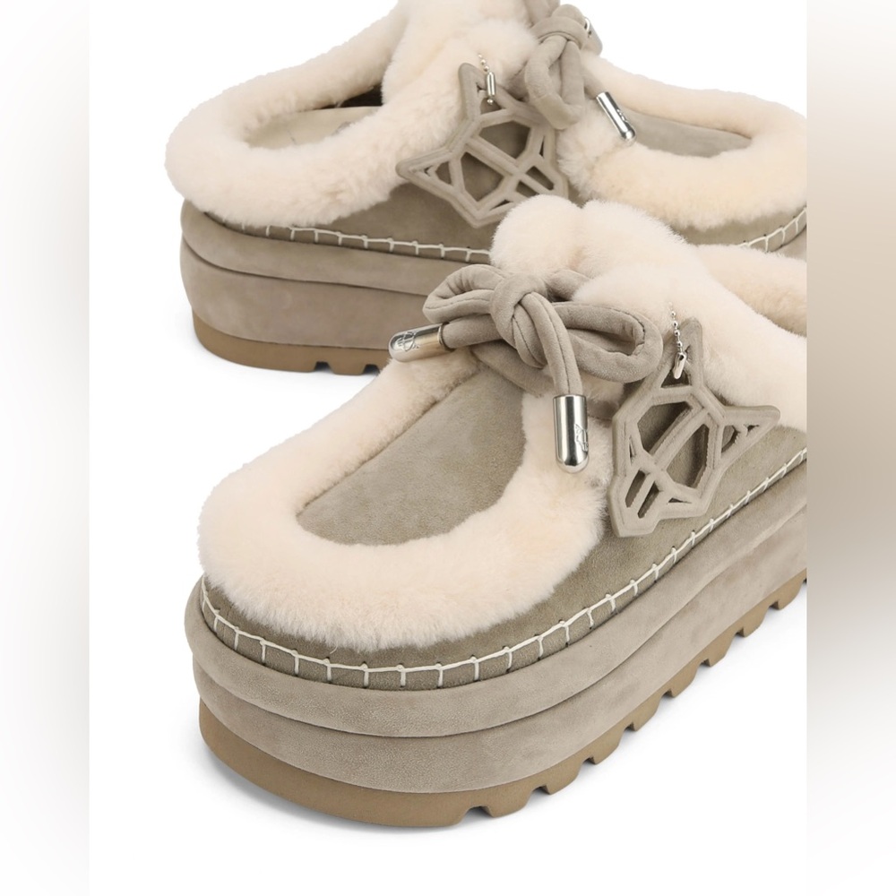 NAKED WOLFE BLIZZARD YETTI STONE SUEDE MULE